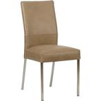 Leren eetkamerstoel Real - Vintage Taupe (taupe/bruin) -, Huis en Inrichting, Stoelen, Bruin, Nieuw, Ophalen of Verzenden, Eén