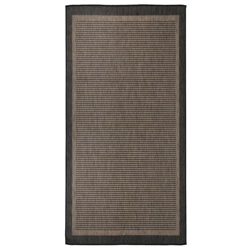 vidaXL Buitenkleed platgeweven 100x200 cm donkerbruin, Huis en Inrichting, Stoffering | Tapijten en Kleden, Bruin, Nieuw, Verzenden