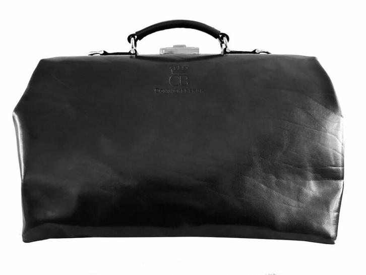 Conincksbergh Leren Dokterstas - Zwart, Zakelijke goederen, Kantoor en Winkelinrichting | Kantoormeubilair en Inrichting, Verzenden