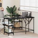 vidaXL Bureau 139x139x75 cm bewerkt hout zwart, Verzenden, Nieuw