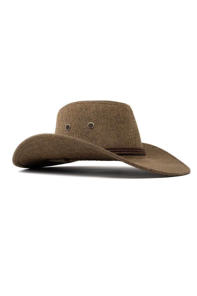 Cowboyhoed Donkerbruin Flax Donkerbruine Linnen Cowboy Weste, Kleding | Heren, Carnavalskleding en Feestkleding, Nieuw, Overige maten