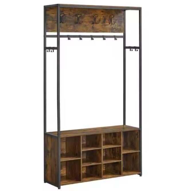 4-in-1 Kapstok met Bank – Haken, Planken en Opbergrek, Huis en Inrichting, Woonaccessoires | Kapstokken, Nieuw, Verzenden