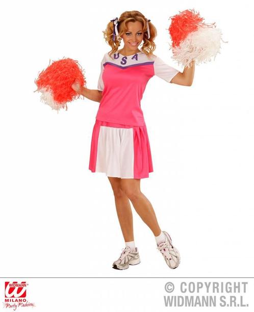 Cheerleader pakje dames roze/wit, Kleding | Dames, Carnavalskleding en Feestkleding, Nieuw, Ophalen of Verzenden