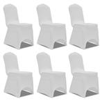 vidaXL Stoelhoes Stretch Wit (6 stuks), Verzenden, Nieuw