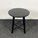 Houten Bijzettafel - Zwart | Ø 49 cm, Ophalen of Verzenden, Gebruikt