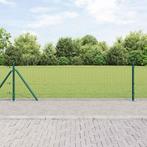 vidaXL Hecke met palen Groen 0,5 x 25 m Staal, Verzenden, Nieuw, IJzer