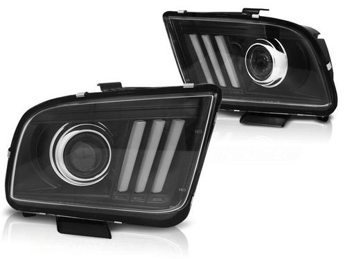 Koplampen met parkeerlicht FORD MUSTANG 04-09 ZWART, Auto-onderdelen, Verlichting, Nieuw, Ophalen of Verzenden