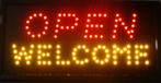 OPEN welkom lamp LED verlichting reclame bord lichtbak #E, Zakelijke goederen, Horeca | Meubilair en Inrichting, Verzenden, Nieuw in verpakking