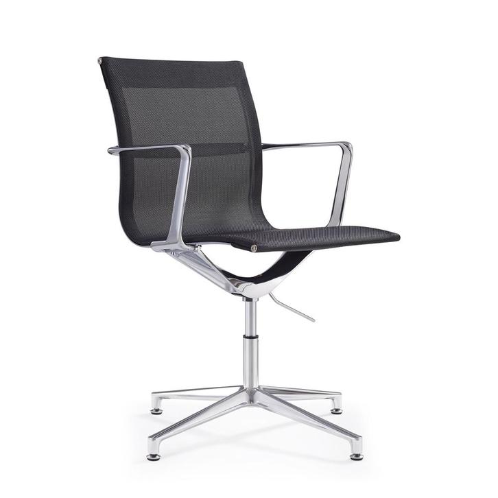 Design vergaderstoel Monaco - Zwart, Huis en Inrichting, Bureaus, Nieuw, Ophalen of Verzenden