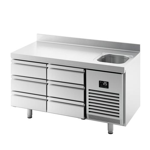 GGM Gastro | Koelwerkbank Premium PLUS - 1468x700mm - met 1, Zakelijke goederen, Horeca | Meubilair en Inrichting, Verzenden