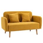 Dubbelbank Loveseat Met Kussens, Verstelbare Voetensteunen,, Verzenden, Nieuw