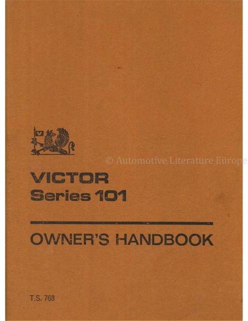 1965 VAUXHALL VICTOR INSTRUCTIEBOEKJE ENGELS, Auto diversen, Handleidingen en Instructieboekjes