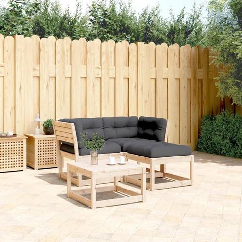 vidaXL 3-delige Loungeset met kussens massief grenenhout, Tuin en Terras, Tuinsets en Loungesets, Loungeset, Nieuw, 3 zitplaatsen