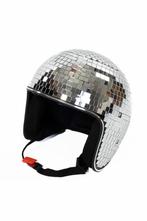 Discobal Helm Spiegeltjes Dames Heren maat 56 t/m 60 Disco R, Ophalen of Verzenden, Nieuw, Feestartikel, Carnaval