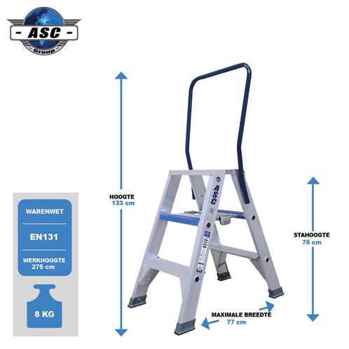 ASC Dubbele trap, Doe-het-zelf en Verbouw, Ladders en Trappen, Trap, Nieuw, Verzenden