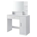 Compacte Kaptafel met Spiegel en Uittrekbare Lade - 90x40 cm, Huis en Inrichting, Tafels | Kaptafels, Modern design, Gebruikt