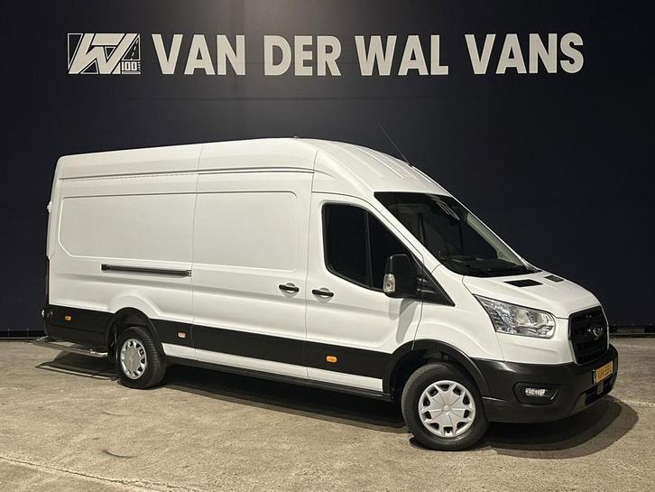 Ford Transit 2.0 TDCI 130pk L4H3 *Post NL inrichting* Euro6, Auto's, Bestelauto's, Dealer onderhouden, Lease, Zwart, Handgeschakeld