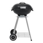 Houtskool BBQ Apricena rond met deksel 80x49x47 cm zwart cas, Tuin en Terras, Houtskoolbarbecues, Verzenden, Nieuw