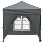 Partytent inklapbaar met zijwanden 2x2 m antracietkleurig, Verzenden, Nieuw, 2 meter of meer, Partytent