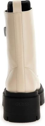 Guess Leila Dames Veterboots Kuntstleer Milk - Maat 37, Verzenden, Nieuw