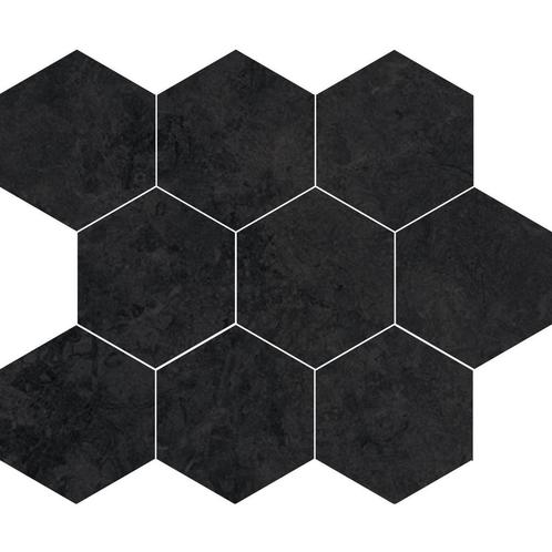 Mozaïek Cristacer Titanium 35.5x29.2cm Hexagon Graphite, Doe-het-zelf en Verbouw, Tegels, Ophalen of Verzenden