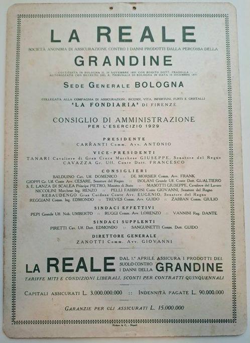 LA MONACA - La Reale società Assicurazione - Jaren 1920, Antiek en Kunst, Kunst | Tekeningen en Foto's