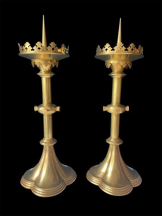 Kandelaar (2) - Brons, Antiek en Kunst, Kunst | Niet-Westerse kunst