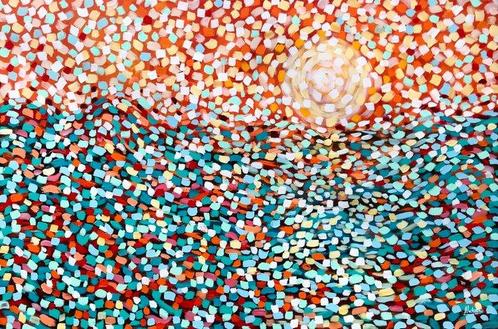 NTX Studio - Sunset on the Beach- XXL, Antiek en Kunst, Kunst | Schilderijen | Modern