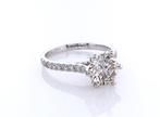 Ring - 14 karaat Witgoud - 2.44ct. tw. Diamant (Natuurlijk), Nieuw