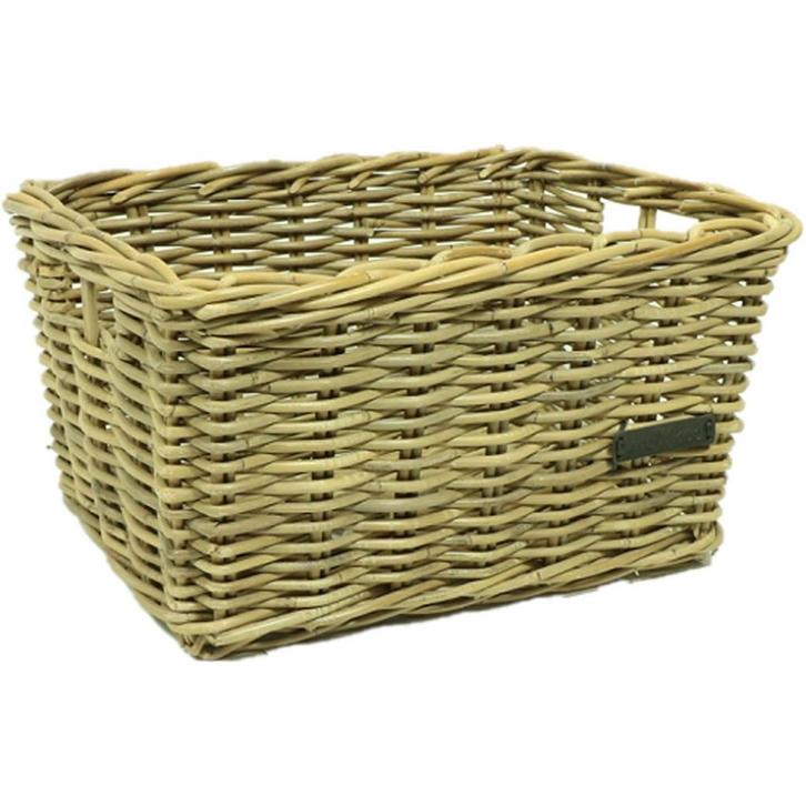 Wicked Rieten Fietsmand Grijs Maat Large, Fietsen en Brommers, Fietsaccessoires | Fietsmanden, Nieuw, Verzenden