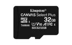 Kingston Canvas Select Plus 32GB microSDHC geheugenkaart, Audio, Tv en Foto, Fotografie | Geheugenkaarten, Nieuw, Kingston, MicroSDHC