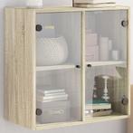 vidaXL Wandkast met glazen deuren 68x37x68,5 cm sonoma, Verzenden, Nieuw