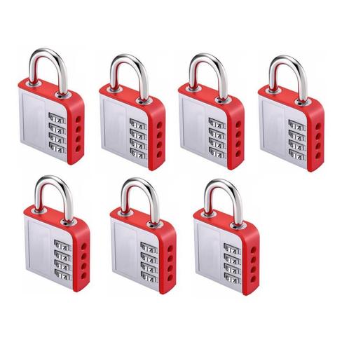Stahlex Hangslot met cijfercode - aluminium - 85 mm - 4-c..., Fietsen en Brommers, Fietsaccessoires | Overige Fietsaccessoires