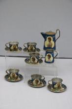 Tea service 6 people with images of King George V and Queen