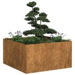 vidaXL Plantenbak roestig 80x80x40 cm weervast staal, Verzenden, Nieuw, Metaal