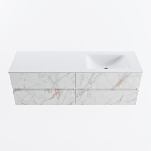 MONDIAZ VICA 150cm badmeubel onderkast Carrara 4 lades., Doe-het-zelf en Verbouw, Sanitair, Bad, Nieuw, Ophalen of Verzenden