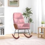vidaXL Schommelstoel fluweel roze, Verzenden, Nieuw