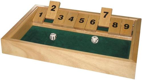 Shut the Box - Groot | HOT Games - Dobbelspellen, Hobby en Vrije tijd, Gezelschapsspellen | Bordspellen, Nieuw, Verzenden