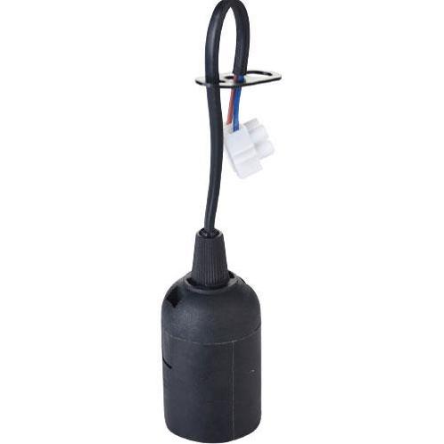 E27 Fitting/Houder Kunststof Zwart 15cm Draad, Doe-het-zelf en Verbouw, Elektra en Kabels, Nieuw, Ophalen of Verzenden