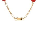 Gouden vintage collier met bloedkoraal 18 kt, Ophalen of Verzenden, Nieuw