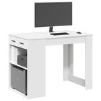 vidaXL Bureau met lade en plank 102x62x77,5 cm bewerkt hout, Huis en Inrichting, Verzenden, Nieuw