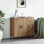 vidaXL Dressoir Bruin 90 x 34 x 80 cm Bewerkt hout, Huis en Inrichting, Verzenden, Nieuw, Overige houtsoorten, Minder dan 50 cm