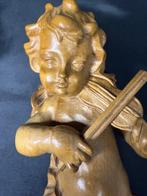 Beeld, Engel, houtsnijwerk - 26 cm - Hout, Antiek en Kunst