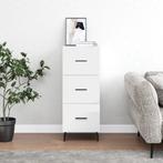 vidaXL Dressoir 34,5x34x90 cm bewerkt hout hoogglans wit, Huis en Inrichting, Kasten | Dressoirs, Minder dan 50 cm, Verzenden