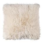 kussen teddy langhaar all over gebroken wit 45x45cm, Verzenden, Nieuw