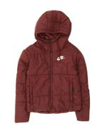 NIKE Womens Graphic Hooded Padded Jacket UK 6 XS Maroon, Kleding | Dames, Verzenden, Nieuw