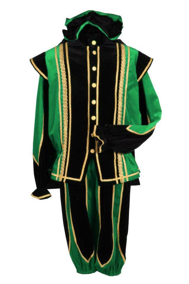 Pietenpak Toledo Groen-Zwart met Cape - XXL, Diversen, Sinterklaas, Verzenden