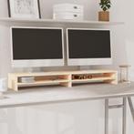 vidaXL Monitorstandaard 100x24x13 cm massief grenenhout, 100 tot 150 cm, Verzenden, Nieuw, Minder dan 25 cm