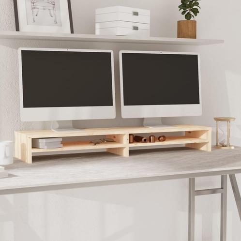 vidaXL Monitorstandaard 100x24x13 cm massief grenenhout, Huis en Inrichting, Kasten | Televisiemeubels, Minder dan 25 cm, Nieuw