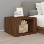 vidaXL Nachtkastje 57x55x36 cm bewerkt hout bruin eikenkleur, Verzenden, Nieuw, 45 tot 65 cm, Minder dan 55 cm